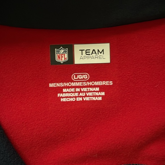 NFL Team Apparel Sz L Men’s Texan Half-zip Lightweight Jacket - Picture 8 of 11